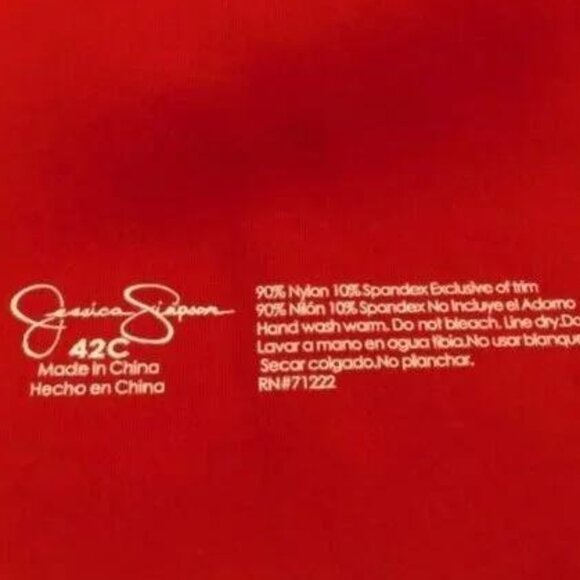 Jessica Simpson Women’s Full Figure Red Underwire Bra 42C - Picture 5 of 6